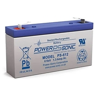 Powersonic PS-612F1 SLA Battery 6v 1.4ah Rechargeable Battery Sealed Lead Acid