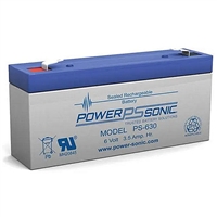 Powersonic PS-630F1 SLA Battery 6v 3.5ah Rechargeable Sealed Lead Acid