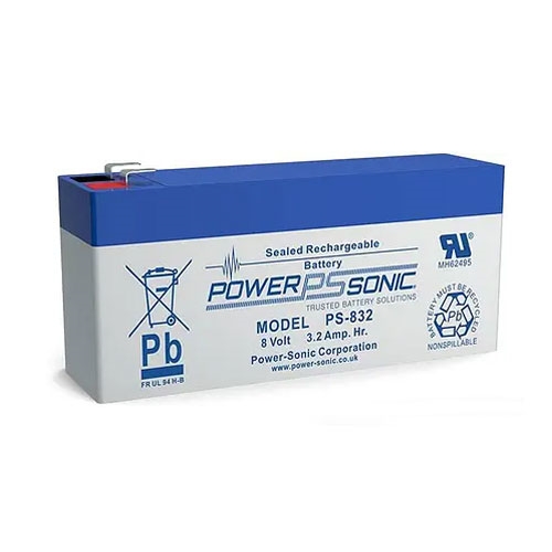 Powersonic PS-832F1 SLA Battery 8v 3.2ah Rechargeable Sealed Lead Acid