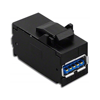 DC-1021-USB3A Pan Pacific USB 3.0 Keystone Type Coupler, A to A, Black