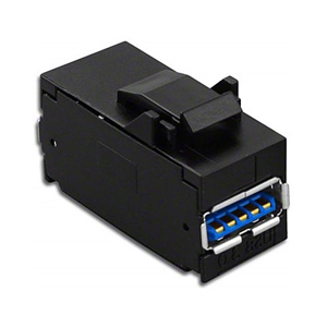 DC-1021-USB3A Pan Pacific USB 3.0 Keystone Type Coupler, A to A, Black