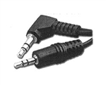 Pan Pacific MMA-3.5MRM-03<br>Stereo Mini Cable w/ 3.5mm Connectors Right Angle Male to Male - 3ft. Long Cable