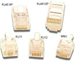 Pan Pacific PT064RS RJ11 Telephone Modular Plug for Solid Conductor Round Cable (CAD 70-496R)