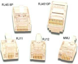 Pan Pacific PT066R<br>RJ11 6-Conductor Telephone Modular Plug for Twisted Pair Stranded Round Cable (CAD 70-499R)