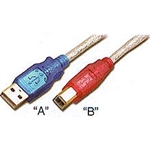 S-USBAB0-03-P</br>USB 2.0 CABLE A-B 3ft. 20GA