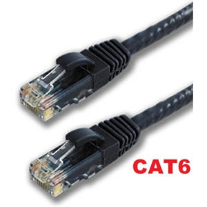 Quiktron 576-135-001 CAT6 Patch Cable 1ft. Black