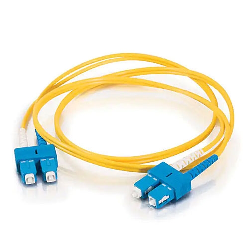 810-447-009 Quiktron Legrand Fiber Optic Jumper Cable, SC to SC Duplex, Singlemode, PVC - 3 Meters