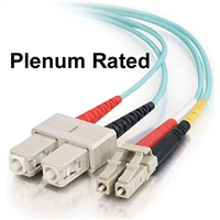 842-L44-033 Quiktron Legrand Fiber Optic Jumper Cable, LC to SC Duplex Multimode, Q-Series, Plenum Rated, 10 Gigabit Performance, Laser-Optimized - 10 Meters