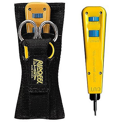 Ripoffs CO-47 Holster for a variety of Punch-Down Tools, Pliers, Electrician's Scissors - Clip-On Version