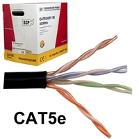 Structured Cable Products CAT5E-P-BK CAT5E Network Cable - Plenum Rated UTP 350MHz