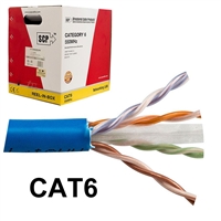 Structured Cable Products CAT6-P-BL CAT6 Network Cable - Plenum Rated UTP 550MHz Blue