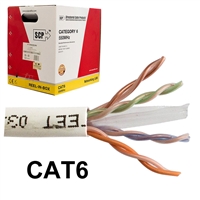 Structured Cable Products CAT6-P-WT CAT6 Network Cable - Plenum Rated UTP 550MHz White