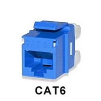 CAT6 Keystone Jacks Connectors Blue MT-Series High-Density T568A/B 25-pack | Signamax KJ458MT25-C6C-BU
