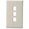 Signamax SKF-3 Keystone Faceplate, 3-Port Single-Gang