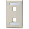 Signamax SKFL-2 Keystone Faceplate with Labeling Windows, 2-Port Single-Gang