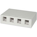 Signamax SMKL-4-WH Multimedia Box, 4-Port Surface Mount White