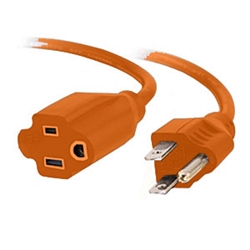 SR Components Extension Cord, Heavy Duty Outdoor/Indoor 14/3 AWG 25ft. Orange CX1425O