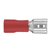 FQD-3I SR Components Quick Disconnects, Insulated, Female, 22-18 AWG, .250", Red, Vinyl Insulated Butted Seam, 100/pkg