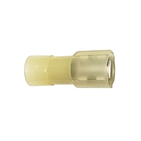 SRC FQD-6F<br>12-10 AWG .250" - Yellow - Female Slip-Ons (Quick Disconnects) Vinyl Fully Insulated Seam - 100/pkg
