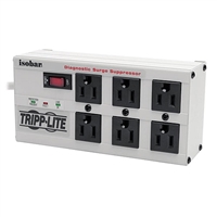 Tripplite 6 outlets, 6ft cord, 3330 joules, All-metal housing - Isobar Surge Suppressor ISOBAR 6