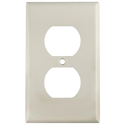 HellermannTyton FP106-FW 106 Duplex Faceplate, ABS 94V-0, Office White, 1/pkg