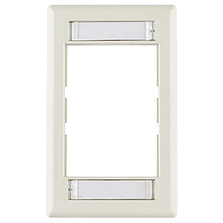 HellermannTyton FPM-FW Modular Faceplate, ABS, Office White