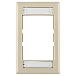 HellermannTyton FPM-I Modular Faceplate, ABS, Ivory