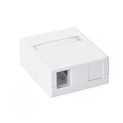 HellermannTyton SMBDUAL-W Surface Mount Box, 2 Port, White