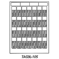 HellermannTyton TAG-9L-105 Laser Tags - Self-Laminating - 1" x .75" x 2.25"