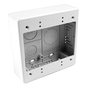 HellermannTyton TSRW-JBD Dual Gang Junction Box - White