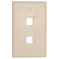 Unicom MIOP1-MPU02S-IV 2-Port Keystone Faceplate Ivory