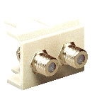 Unicom MS2-MF2-(COLOR) Coaxial F-type connector, 2 Ports, for MS2-U12 Faceplate