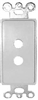 Vanco 280302 Decor Style Wall Plate Insert, White, 2 Hole - 3/pkg