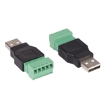 CV051 Velleman USB A male to 5 pin Screw Terminal 2/pkg