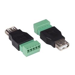 Velleman CV052 USB A female to 5 pin Screw Terminal 2/pkg