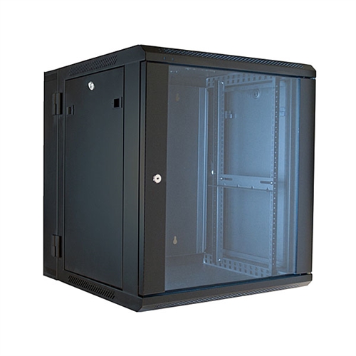 ERWEN-12E VMP 19" Hinged Wall Equipment Rack Enclosure - 12U | Video Mount Products