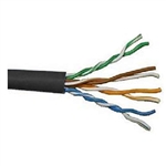 West Penn 4246 CAT6 4 Pair 23AWG Solid Black PVC Cable