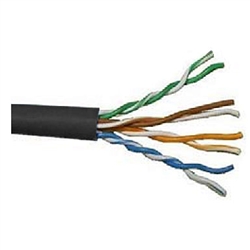 West Penn 4246 CAT6 4 Pair 23AWG Solid Black PVC Cable