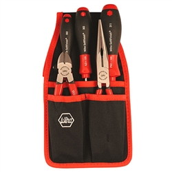 Wiha 32655 Tool Set, Pliers Cutters Screwdrivers 5 Piece Combo Set