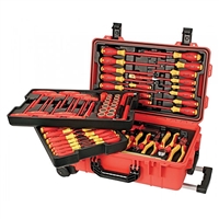 32800 Wiha Tools Master Electrician Insulated Tool Set, 80-Piece with Rolling Tool Case