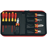 Wiha 32891 Tool Set, Pliers Cutters Drivers Insulated 10 Piece
