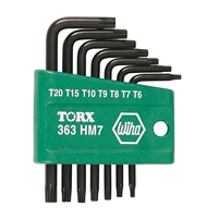 Wiha 36392 Torx Set, Short Arm L-Keys In Molded Holder