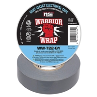 WW-722-GY WarriorWrap Select Professional Electrical Tape,  3/4" x 60ft. 7 mil, Gray - NSI Industries