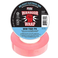 WW-722-PK WarriorWrap Select Professional Electrical Tape,  3/4" x 60ft. 7 mil, Pink - NSI Industries