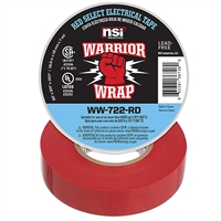 WW-722-RD WarriorWrap Select Professional Electrical Tape,  3/4" x 60ft. 7 mil, Red - NSI Industries