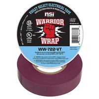 WW-722-VT WarriorWrap Select Professional Electrical Tape,  3/4" x 60ft. 7 mil, Violet - NSI Industries