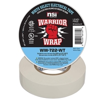 WW-722-WT WarriorWrap Select Professional Electrical Tape,  3/4" x 60ft. 7 mil, White - NSI Industries