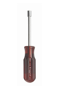 Xcelite HS-7 7/32" x 3 1/8" Full Hollow Shaft Nutdriver, Brown Handle