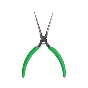 Xcelite NN7776V 6" Long Needle Nose Pliers, Serrated Jaws, Green Cushion Grips
