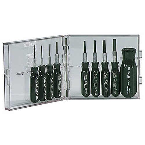 PS-90MM Xcelite Tools | 9-Piece Compact Convertible Screwdriver Set with Metric Hex Socket Screwdrivers